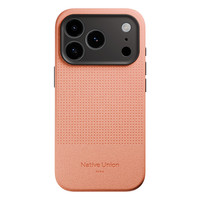 Native Union苹果17皮质手机壳适用iPhone17/16 ProMax皮革保护套防摔超薄全包硬壳MagSafe磁吸款防弯带挂绳 【杏桃红】手机壳