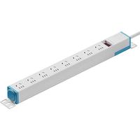 国际电工PDU桌面插排过载保护家用桌下电竞机柜插座接线板/插线板/拖线板 白色-防过载丨6位总控 无线(需自己接线)