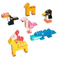 FEELO 费乐 1656 动物积木 100颗粒