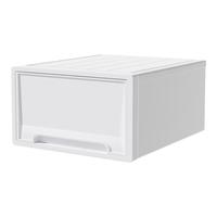 稻草熊收纳箱抽屉式收纳盒塑料透明家用衣物储物整理箱加深衣柜收纳柜子 深45宽30高18 【透明】一个装