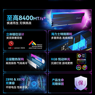佰维（BIWIN）DDR5 6000 (C28) 频率台式机内存条炫光星舰RGB灯条海力士颗粒 DW100 DDR5 6000/C30 黑色 32GB 2条套条 （16*2）