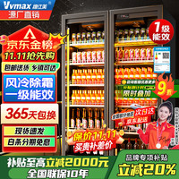 维仕美 VVMAX 展示柜冷藏网红啤酒柜（1000*600*1830）一级能效 轻奢豪华款