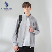 美国马球协会保罗开衫卫衣男春夏户外休闲开衫百搭上衣外套 花灰 4XL