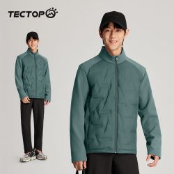 探拓 运动羽绒服跑步户外轻薄鸭绒轻量化登山防风夹克保暖徒步外套 仓石绿【男款-