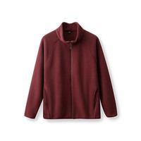 雪中飞2025女装摇粒绒外套秋装上衣长袖内胆薄外套秋衣休闲装 酒红|1121 4XL /185/104A