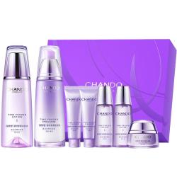 自然堂 凝时鲜颜水霜套装+面膜+化妆包+凝时  160mL+120mL+30g+60mL+60mL+60g
