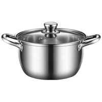 bayco 304不锈钢汤锅食品级加厚煲小炖汤锅煮锅20CM BG50167 加厚汤锅煮锅 20cm