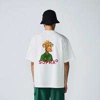 SUPRA 夏季运动时尚街头印花圆领短袖T恤