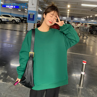 真维斯卫衣女2025春季新款圆领休闲百搭外套显瘦简约宽松情侣上衣