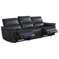 芝华仕 头等舱贵族现代简约真皮沙发电动功能零靠墙芝华士30653黑2.28m