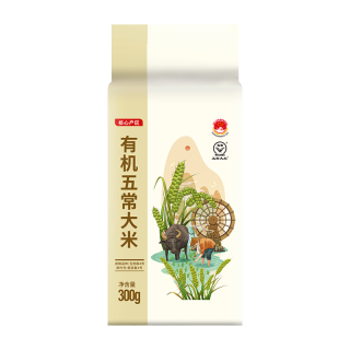稻可道 有机五常大米300g装 原粮稻花香2号 特等有机五常大米300g