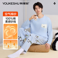 有棵树 YOUKESHU男士睡衣男10A抑菌套头秋季可外穿家居服套装2025年