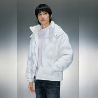 GXG男装反季多款低价羽绒服 GEX1D2526544白色连帽短款羽绒 L