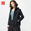 UNIQLO 优衣库 女装BLOCKTECH连帽外套/户外防风耐久防水薄外套474179 474179/09黑色 XL