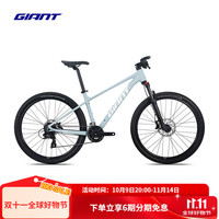 捷安特（GIANT）26款ATX 810铝合金筒轴油压碟刹可锁定避震成人山地自行车 全消光水泥灰 29×17 M 170-182cm