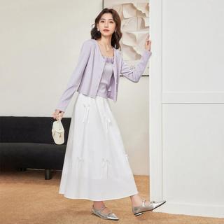 爱依服 2025秋季法式温柔浪漫小女人气质百搭两件套上衣