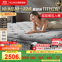 KUKA/顾家家居 温控面料 记忆棉床垫 【温控面料|凝胶记忆棉】经典版1.5*2.0m 海绵/记忆棉床垫 25-35cm(含) 偏软