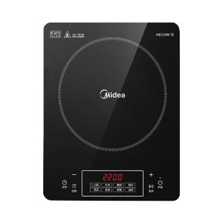 美的 加大面板电磁炉电陶炉家用炒锅一套带锅 2200w大功率均匀加热4D防水耐用