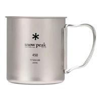 snow peak 雪峰户外徒步露营野炊咖啡纯钛茶水杯单双层MG-142/143 MG-143 450ml单层钛杯