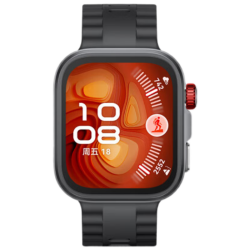 华为 HUAWEI WATCH FIT 4 Pro 智能手表 44.5mm 曜石黑 氟橡胶表带（北斗、GPS、血氧）