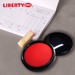 利百代 Liberty 印台明色朱肉印泥优你客红色进口印油快干印台油添加液办公用品盖章用朱肉MS-40/50/60朱肉印泥旗舰店