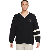 耐克（NIKE）男运动服秋季套头V领卫衣轻便宽松DX0009-010 黑色 2XL