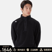 迪桑特(DESCENTE)迪桑特男女同款长袖春秋款休闲运动百搭长袖卫衣 黑色 2XL (110)