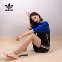 adidas 阿迪达斯 杨幂同款三叶草女裙夏季舒适透气时尚圆领短袖连衣裙FL0035 32码