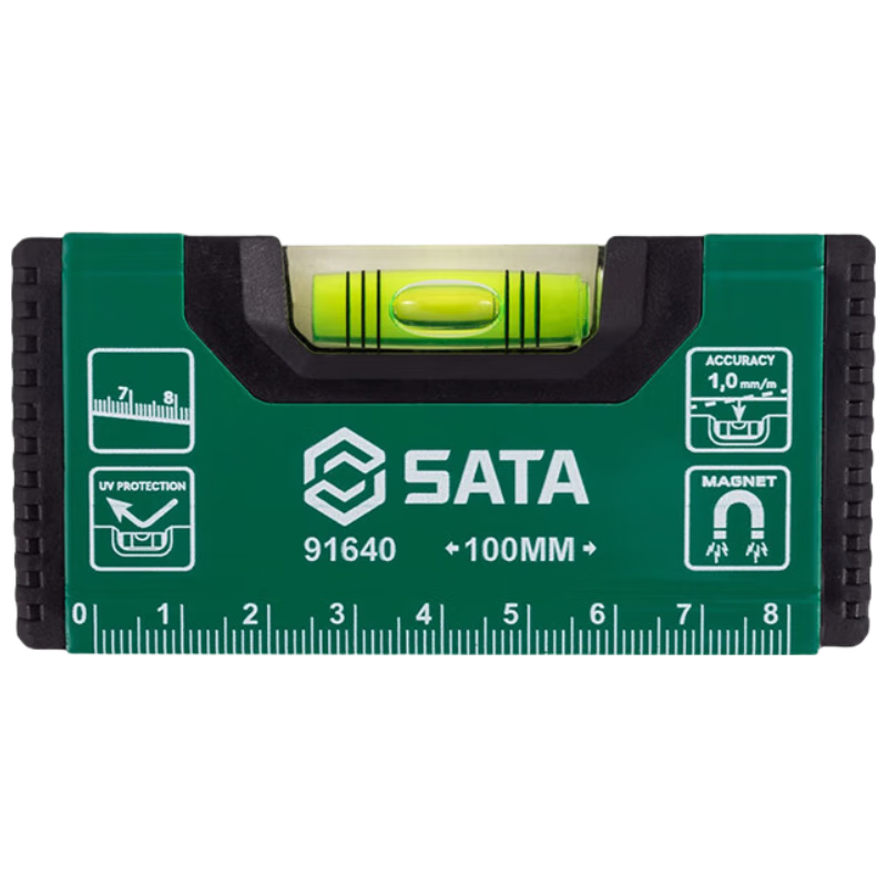 世达（SATA）91640 迷你家用高精度带磁水平尺100MM(多规格可选)