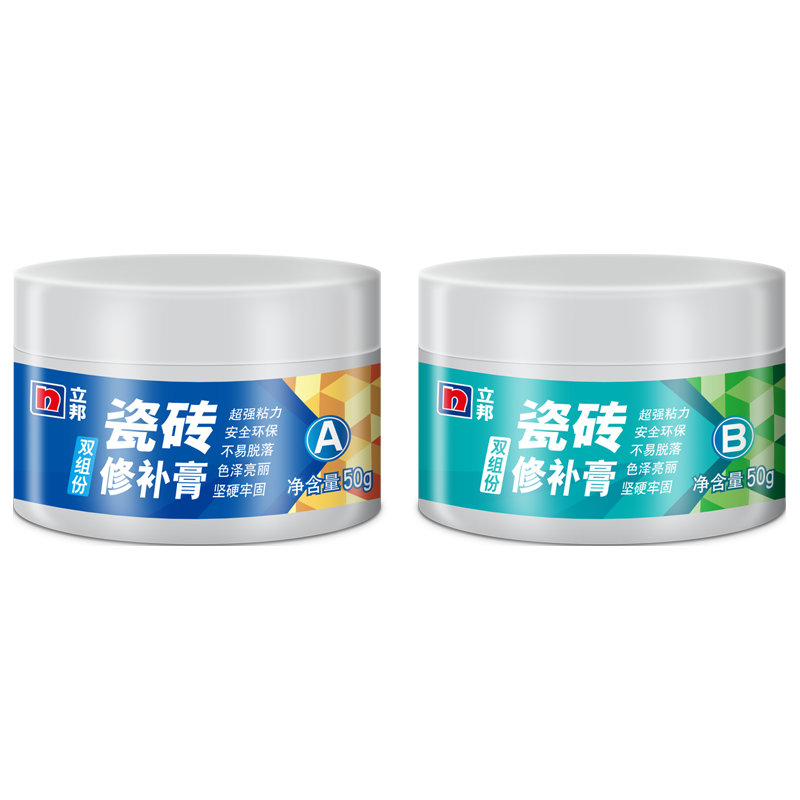 立邦 瓷砖修补膏地砖陶瓷膏小坑裂缝瓷砖釉面浴缸洗手盆马桶粘胶修复 100G() 组