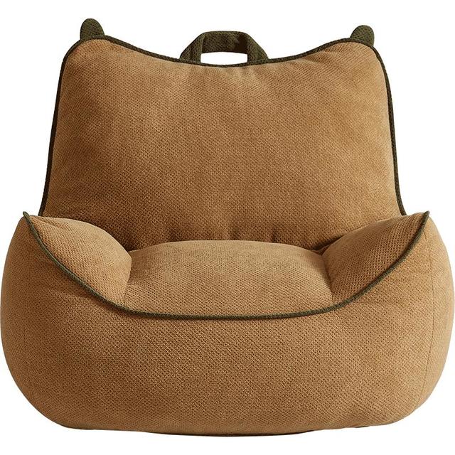 林氏家居 懒人沙发休闲小豆袋可拆卸卧室客厅阳台单人便携林氏木业B51 羊羔绒|可拆洗|0.72米|浅棕-A