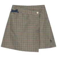 哈吉斯 品牌童装女童半身裙秋简约舒适百搭格子女童半身裙格子半裙 格 145