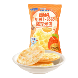 小鹿蓝蓝 胚芽米饼  胡萝卜味 特添DHA 10小包