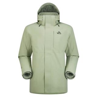 伯希和 冲锋衣男女三合一外套秋冬户外防水防风防污登山服夹克 男漫暮黑