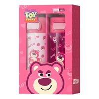 迪士尼（Disney）儿童水杯礼盒保温杯塑料杯大容量夏季水壶草莓熊女 夏季杯530ml+保温杯430ml/女 0ml