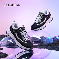 斯凯奇（Skechers）男鞋复古街头老爹鞋复古系带户外休闲运动鞋8790091 黑色/白色/BKW 45.5