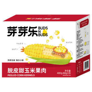 芽芽乐 非转基因0添加即食脱皮玉米粒婴儿送宝宝辅食谱 剥去皮小包装480g