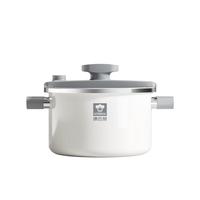 康巴赫（KBH）微压锅0氟炖汤汤锅双层珐琅锅家用焖烧锅搪瓷锅精铁锅易洁不沾 【珍珠白3-6人使用】 23.4cm 5.5L