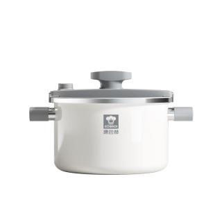 PLUS会员：康巴赫 珐琅微压锅 5.5L 珍珠白