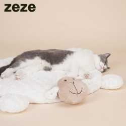 zeze 小羊宠物垫子薄款猫垫 牛奶色 70*60cm