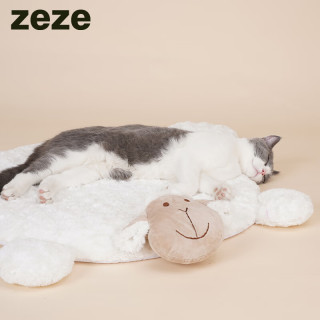 zeze 小羊宠物垫子薄款猫垫 牛奶色 70*60cm