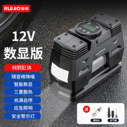 雷傲 RLEAO 车载充气泵双缸高压大功率汽车用家用两用220v轮胎小型打气筒加气
