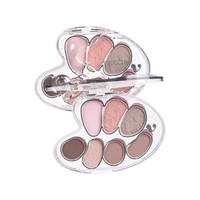 唯资(VEECCI)五色七色十色眼影盘哑光珠光大地色联名款卧蚕鼻影修容打底女 D02原木胡桃7色盘