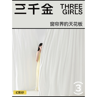 三千金【幻影纱】窗帘透光不透人梦幻纱帘日式2024年客厅卧室 白色 1米的价格【韩褶/打孔免费加工】 米