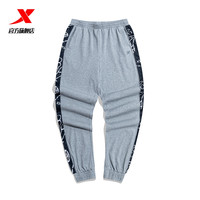 XTEP特步运动休闲卫衣男女同款秋季户外休闲百搭圆领套头衫运动服 浅花灰-男0396 M