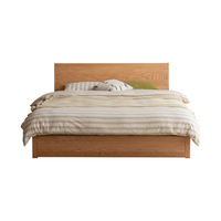 源氏木语实木床简约卧室箱体原木风橡木无底板高铺箱体床 单床1.8米京享家 高铺箱体床(无底板)不含床垫