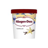 哈根达斯 Haagen-Dazs）冰淇淋 香草味大桶冰淇淋460ml 家庭装