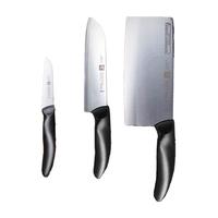 双立人刀具套装不锈钢切菜刀多用刀水果刀家用刀具砧板 中片刀+多用+水果刀3件套