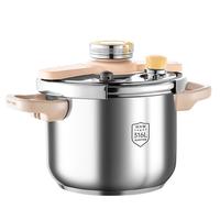 炊大皇高压锅家用厨房加厚防爆316L不锈钢压力锅燃气电磁炉通用 玫瑰金316L不锈钢压力锅【6L】6-8人用