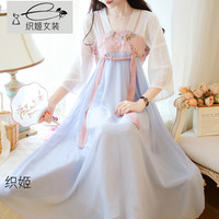织姬 中国风春夏季仙气女装现代改良版刺绣汉服古装日常时尚气质女装潮